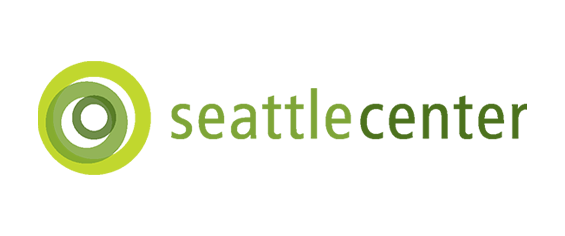 green text reads Seattle Center alongside cocentric circles