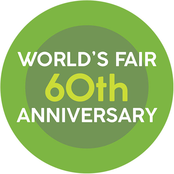 graphic reads World's Fair 60th Anniversary