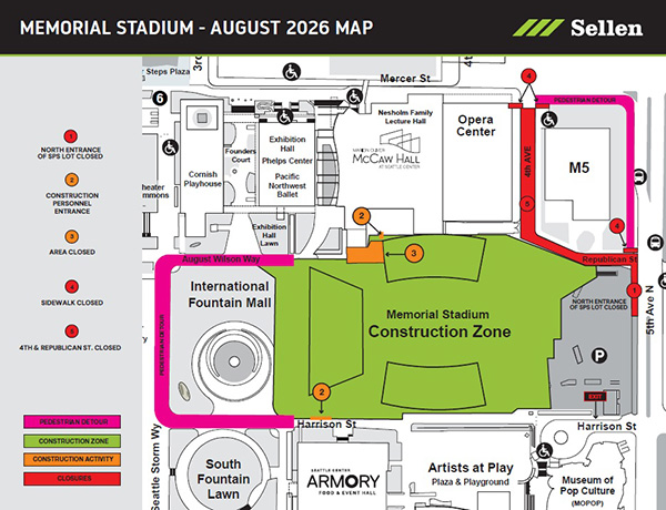 Memorial Stadium construction map
