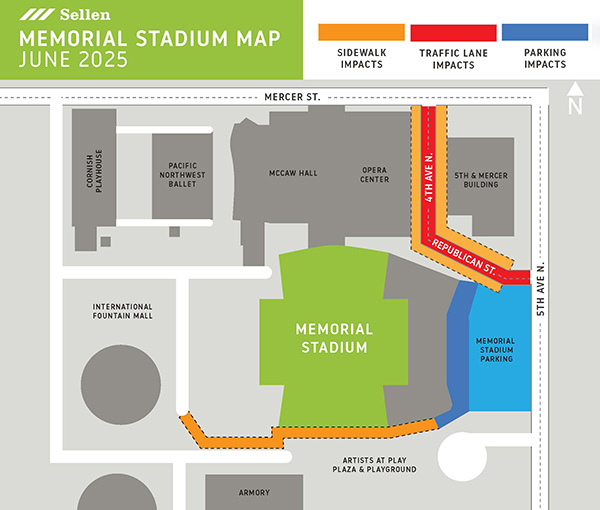Memorial Stadium map