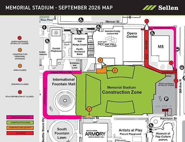 Memorial Stadium construction map