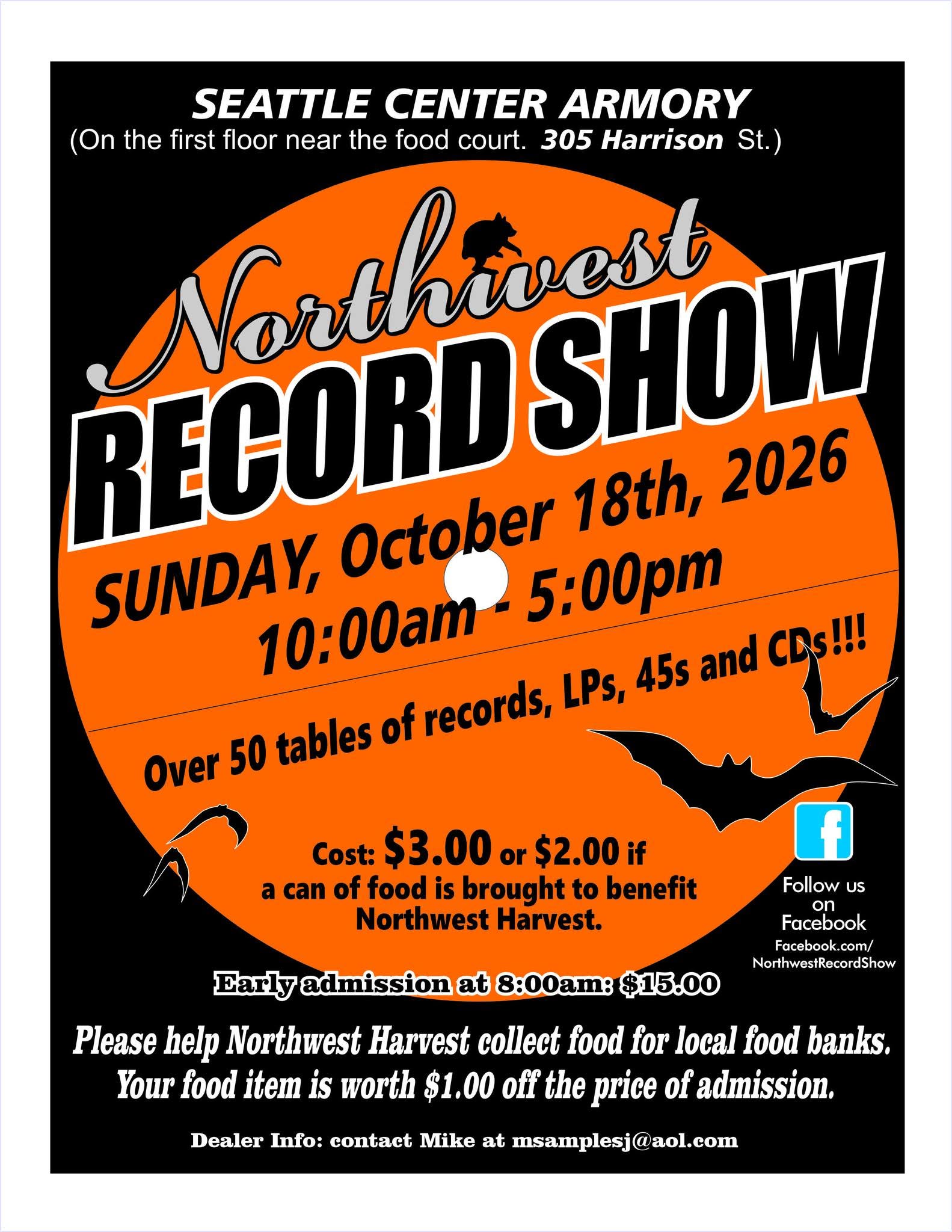 Northwest Record Show October 2026 Flyer