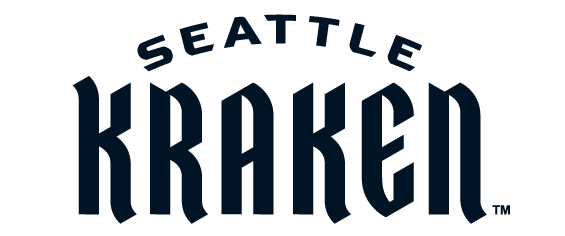 navy blue text reads Seattle Kraken