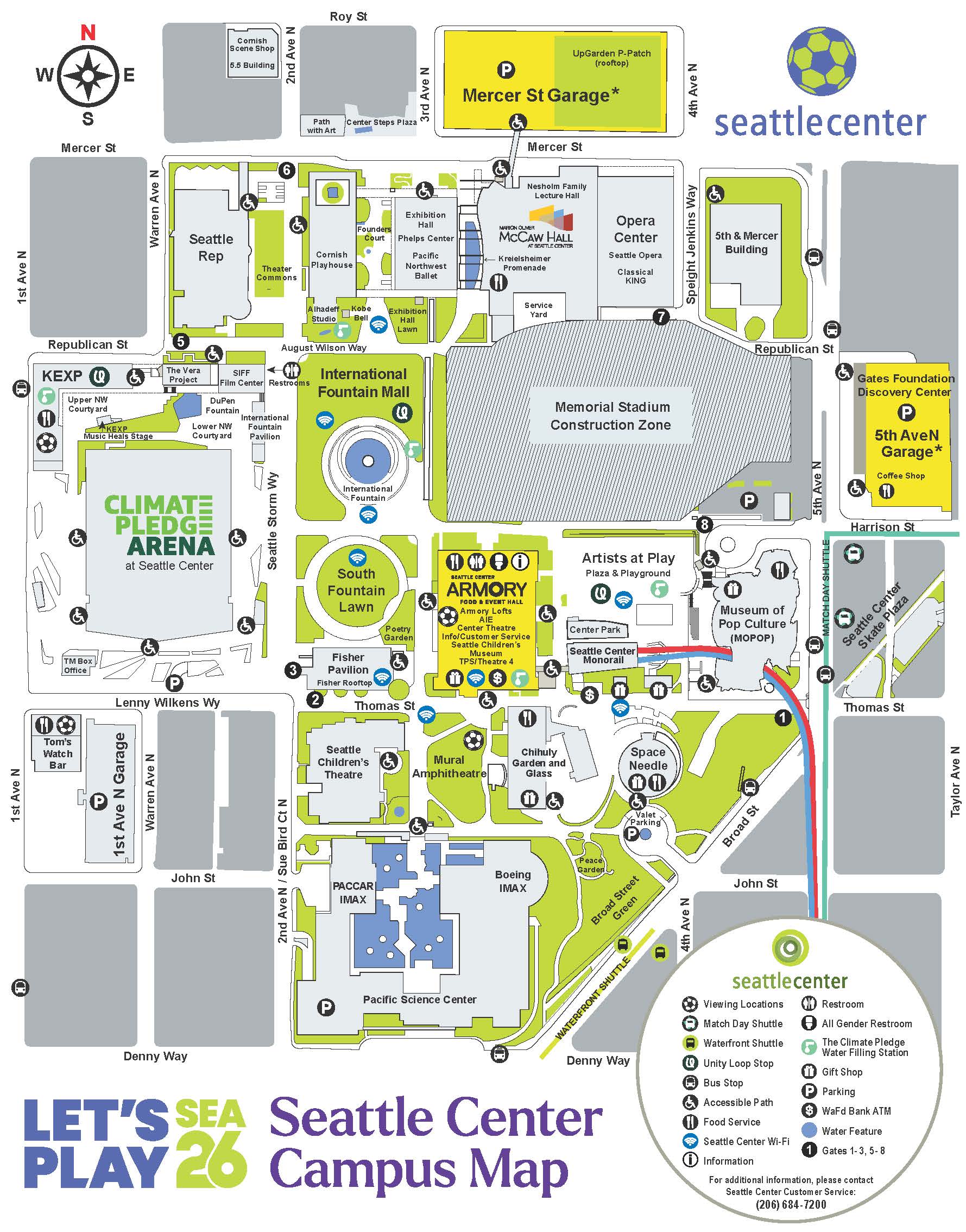 Seattle Center Let's Play SEA '26 Map