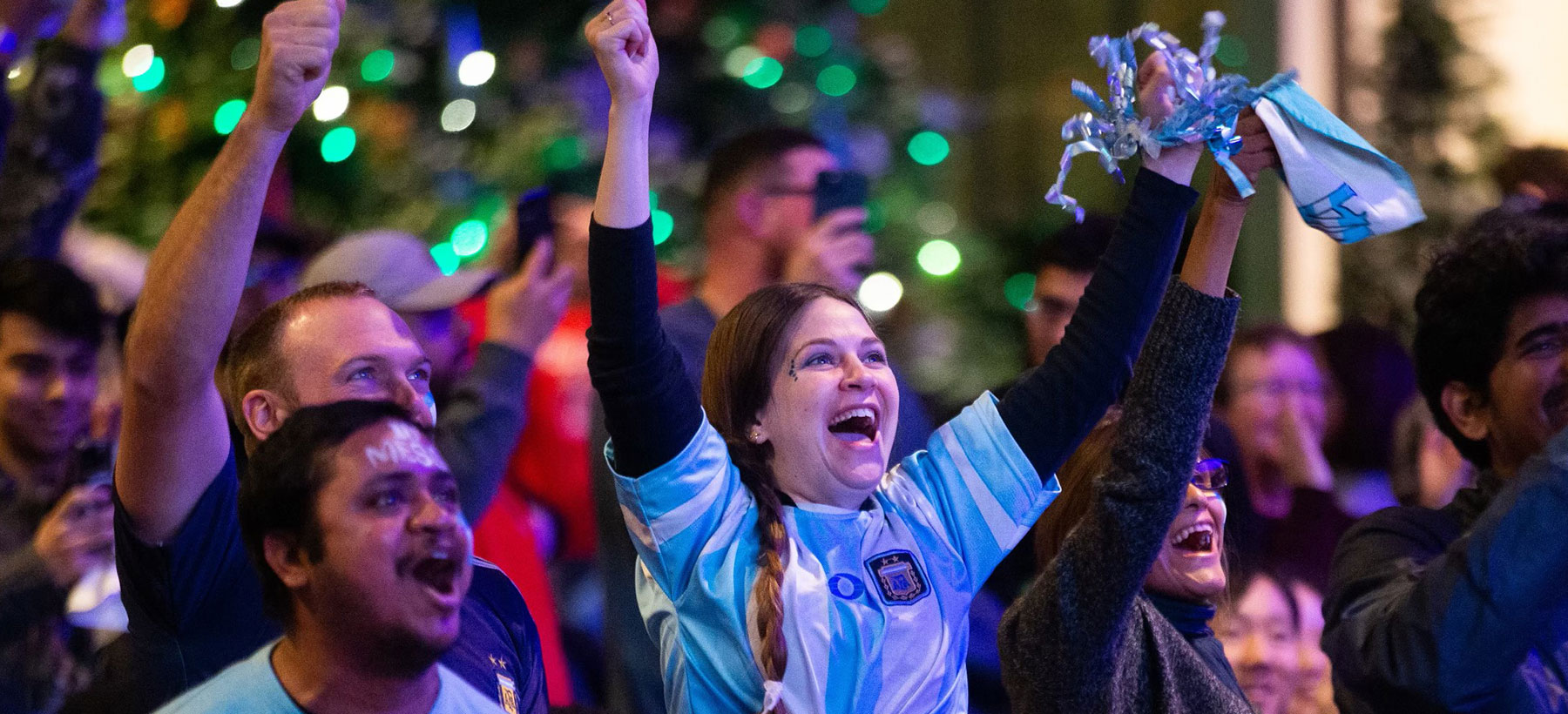 Thousands of fans at a Seattle Center soccer watch party — the city is about to look like this for a month.